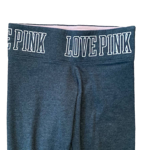 Pink VS Victoria Secret Yoga Legging Pants Jogger Grey Pink Wrap Ankle XS/S - Picture 2 of 5